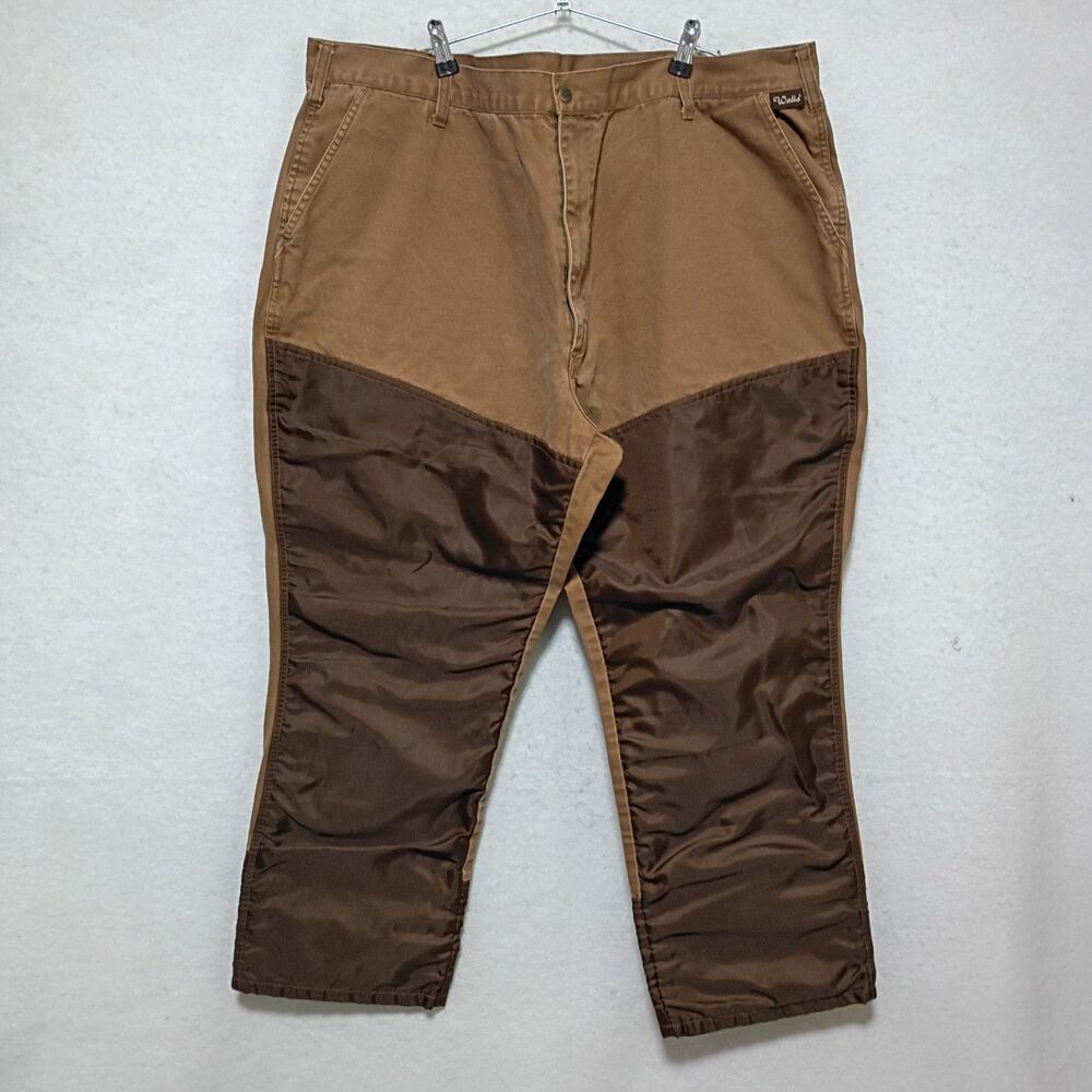 Vintage Walls Hunting Brown Duck Canvas Pants Nylon Brush Panel 42x27 USA Made